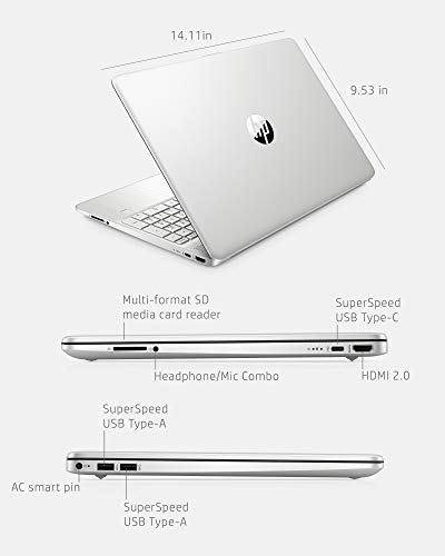 HP 14 Laptop, AMD Ryzen 5 5500U, 8 GB RAM, 256 GB SSD Storage, 14-inch Full HD Display, Windows 11 Home, Thin & Portable, Micro-edge & Anti-glare Screen, Long Battery Life (14-fq1025nr, 2021) - Image 4