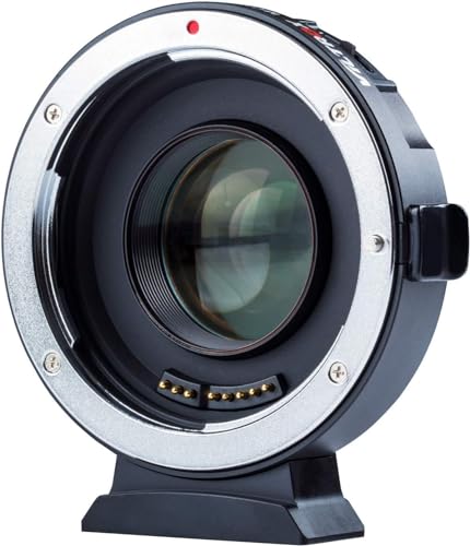 EF-M2II Adaptateur d'objectif Auto-Focus 0,71x Speed-Booster Compatible avec Canon EF Objectifs vers Caméras M4/3 Iumix/oIympus/BMPCC (MFT-Mount)