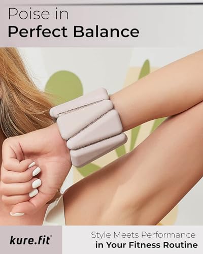 Image of Pilates Weight | Wrist & Ankle Weights for Women | Weighted Bangles | 1LB / 2LB Each (Set of 2)