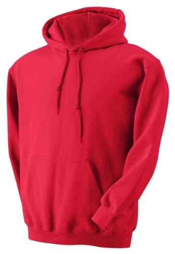 Image of Gildan Men's Heavy Blend Drawcord Hooded Sweatshirt, Safety Pink