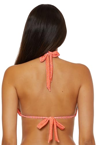 BECCA Women's Summer Sunrise Triangle Bikini Top, Adjustable, Tie Back, Swimwear Separates3