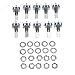 10Pcs 15mm Rotary Encoder Switch with Key Switch with 2 Bit Gray Scale Micro Switch