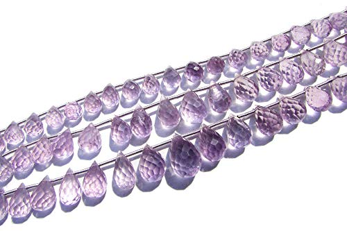 Améthyste rose pour fabriquer un collier bohème chic avec des perles gouttes facettées