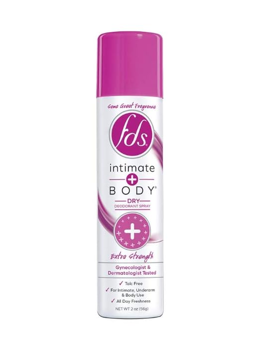 2 Pack- FDS INTIMATE DEODORANT SPRAY~ All Day Freshness Hypo-Allergenic 2oz each.