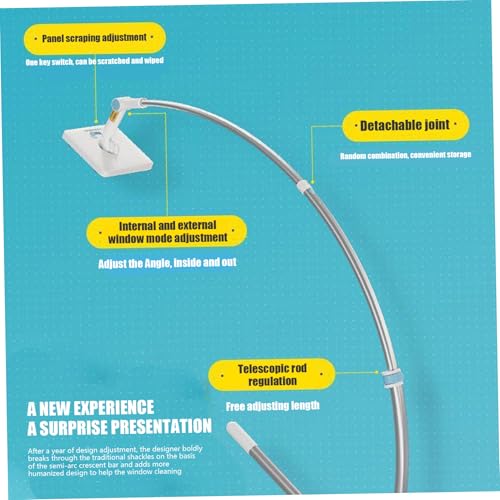 Limpiador de ventanas extensible 2 en 1 para limpieza de cristales altos de forma extraíble 3
