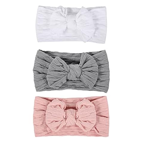 Makone Baby Turban Headbands with Bow Knots Cover