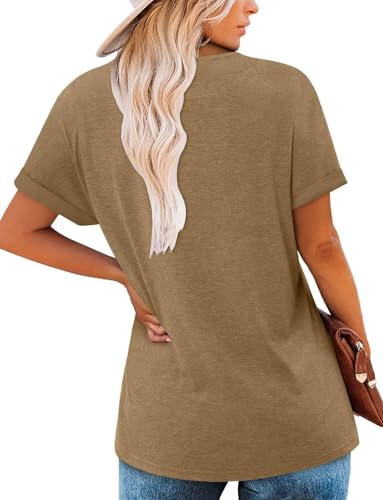 KISSMODA Summer Short Sleeve T Shirt Loose Fit Casual Dressy Women Top 2025 Trendy Ladies Fashion Blouses(S-3XL)