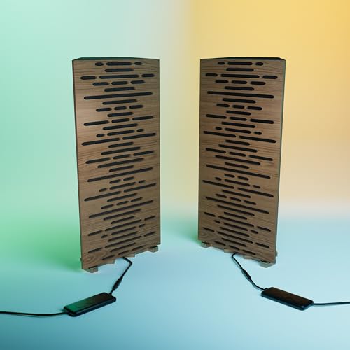 �X���������x�[�X�g���b�v WAVE-mini 2�Z�b�g | ���o�C���f�X�N�g�b�vLED�X�^���h (RGB���C�g�t��) �t�� | �|�b�h�L���X�g�X�^�W�I�E�Q�[�����[���p | �z���E�g�U | �T�C�Y: 23x50x10cm | �F: �i�b�g