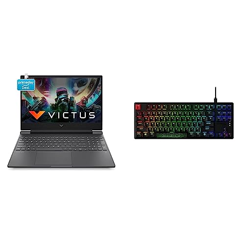 Image of HP Victus Gaming 12th Gen Intel Core i7 12650H 15.6 inch(39.6 cm) FHD Gaming Laptop & HyperX Alloy Origins Core PBT- Blue Mechanical Switch RGB Gaming Keyboard