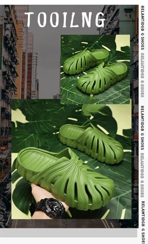 Generic Monstera Slippers, Women's Adult Unisex (Women's Fit) Green/Black/White/Blue Leaf Slides, 2024 New Anti-Slip EVA Slippers for Casual Wear, Beach/Poolside, Spa/Hotel, Travel, Outdoor Activities3