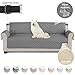 Produktbild TAOCOCO Sofabezüge wasserdichte Sofa Überwürfe mit elastischen Riemen Anti-Rutsch-Schaum für das Wohnzimmer Schutz für Hunde Vor Haustieren, Verschütten, Abnutzung und Riss schützen (Grau, 4 Sitzer)