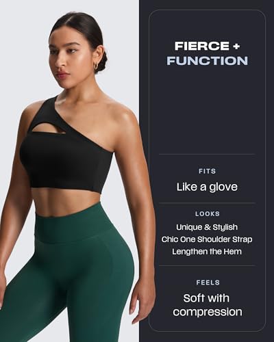 Aoxjox Women's Workout Sports Bras Fitness Gym Olivia Asymmetric One Shoulder Bra Yoga Crop Tank4