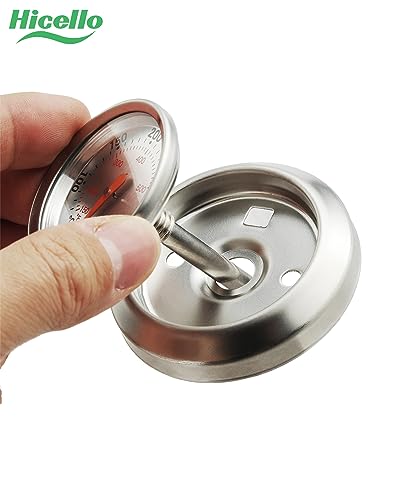 Hicello BBQ Barbecue Ersatzteile Holzkohlegrill Grube Holz Smoker Temperaturanzeige Thermometer für Weber Traveller Grills – Bild 7