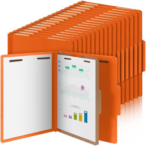 Skyygemm 36 Pcs Classification Folders Letter Size, 1 Divider Pressboard