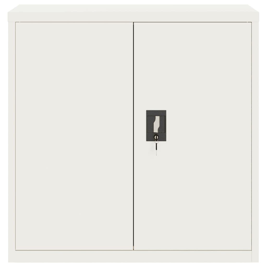 vidaXL Armadio Classificatore Bianco 90x40x130 cm in Acciaio, armadio classificatore, schedario da ufficio, schedario in metallo