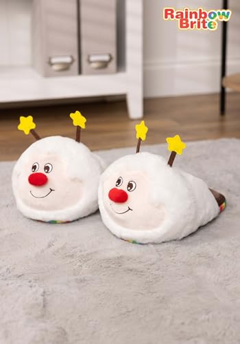 Adult Sprite Rainbow Brite Slippers | Cozy Plush Footwear | Rainbow Brite Costumes & Accessories, Licensed2
