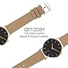 OTTOODY Leather Watch Straps Quick Release Watch Band, Elegant & Ultra Soft Top Grain Leather Watch Strap for Women Men, Choice of Color & Width 22mm 20mm 18mm 16mm 14mm 12mm for Watch & Smartwatch #4