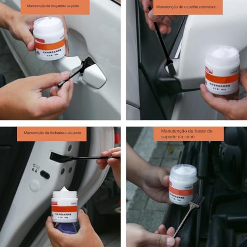 Graxa para teto solar, graxa automotiva - 100g Lubrificante para dobradiça de porta com graxa anti-g