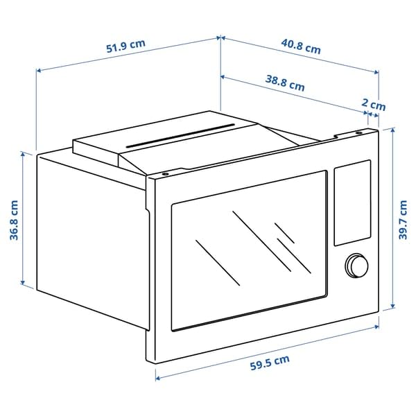 ProTuning STENABY Micro-ondes intégré, fonction grill 500/noir