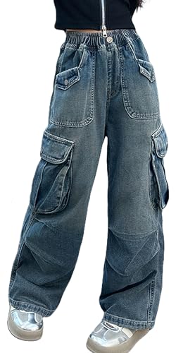 Pantalones anchos de paracaídas para niñas ideales para baile hip hop y juegos en el colegio