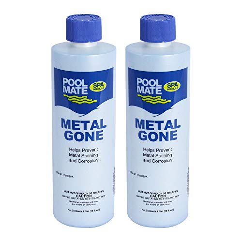 Image of Pool Mate 1-Pint 2-Pack Premium Metal Gone for Hot Tubs, Spa Metal Remover