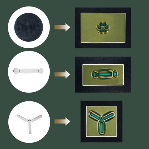 Image of 2 x 4 Inch Magnetic Field Viewing Film, Magnetic Field Viewer, Magnetic Flux Display, Magnet Pattern Detector, Scientific Project Teaching, Automatic and Reusable Recovery