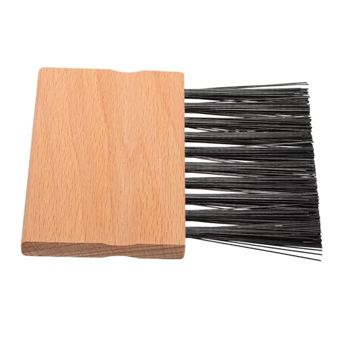 COOLHIYA Baseball Softball Umpire Gear Home Plate Brush Wood Handle Professional Cleaning Brush for Sports