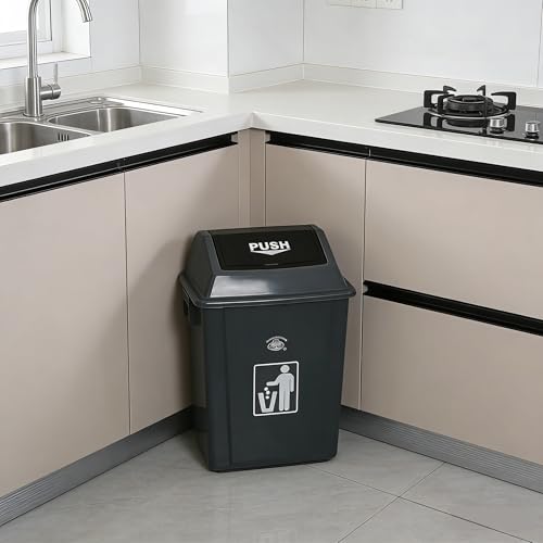 Set de 4 canecas de basura plásticas pequeñas con tapa basculante miniatura 6