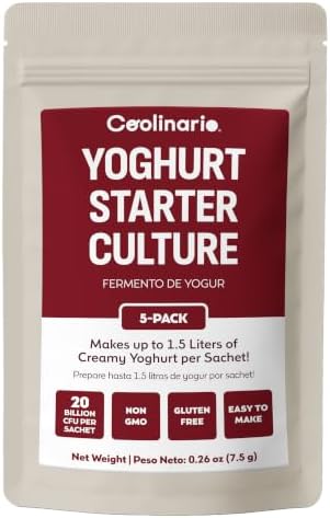 Coolinario Yogurt Starter Culture with Probiotics (5-Pack, 1g Sachets)