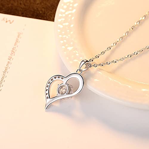 Colliers pour femmes en cristal avec pendentif cœur délicat - 3