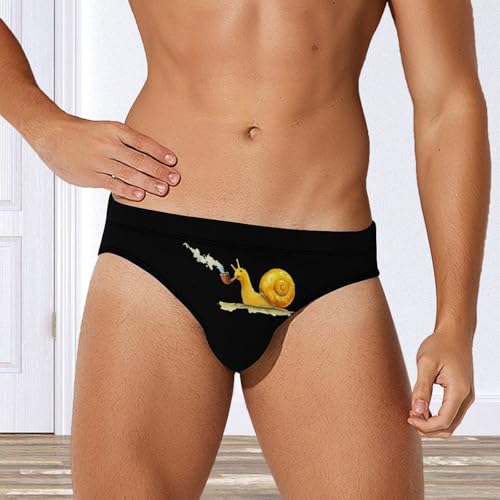 Yellow Snails Men's Swimsuit Bikini Briefs Swim Underwear Stretchy Swimwear2