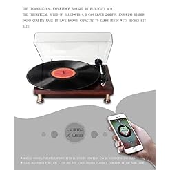 Turntable Salut-FI avec Haut-parleurs d’étagère, Vinyle phonographes avec Cartouche magnétique Compatible avec disques vinyles de Toutes Tailles, y Compris 33 □, 45 ou 78 Tours - Les Beatles, Paul McCartney, John Lennon, RIngo Starr, George Harrison Turntable Salut-FI avec Haut-parleurs d'étagère, Vinyle phonographes avec Cartouche magnétique Compatible avec disques vinyles de Toutes Tailles, y Compris 33 □, 45 ou 78 Tours – Image 3