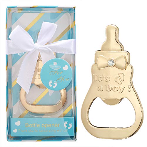 48 Pack Baby Shower Party Favors Botttle Opener for GuestBaby Shower Souvenir Baby Shower Favors for Boy Bottle Opener for Birthday Keepsake Creative Party Decoration Blue 48