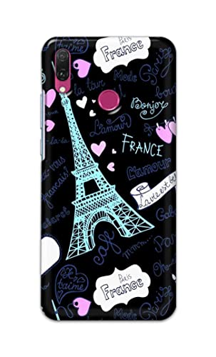 Image of PRINTFIDAA Lovers Famous Place Eiffel Tower in Paris Printed Designer Hard Back Case Cover for Huawei Y9 (2019), JKM-LX1, JKM-LX2, JKM-LX3, JKM-AL00 /JKM-TL00 -(TI) MVN1003