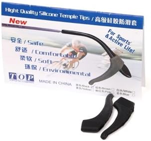 Inscape Data Services for You 3 Pairs Black Colors High Quality Comfortable Silicone Anti-Slip Holder for Glasses, Ear Hook, Eyeglass Temple Tip