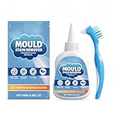 Gel antimuffa per uso domestico con spazzola - Potente smacchiatore di muffa per lavandini, WC, lavatrice, guarnizioni del bagno e fughe per piastrelle 100 ml