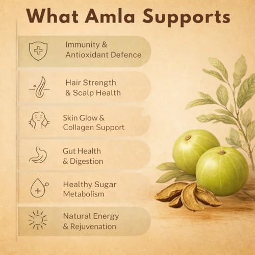 Image of Earthen Story Certified Organic Amla Powder (200g) | Lab Tested for 270+ Pesticides | Indian Gooseberry (Nellikkai) Whole Fruit Powder for Immunity, Hair & Skin | Vitamin C Superfood