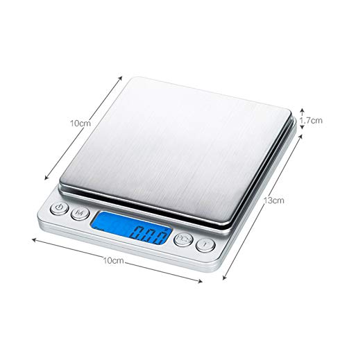 Mini balança digital de precisão com carregador Usb 0,1 a 3000g