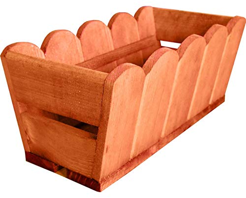 FKL DESIGN Pflanzkasten D25 Aus Holz Mit Plastikeinsatz - 44 Cm, Palisander, Fertig Montiert Für Garten & Terrasse