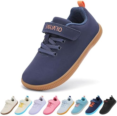 SAGUARO Blotevoetenschoenen voor kinderen, barfuß sneaker, outdoor brede zaalschoenen, kinderschoenen, maat 26-36, geel, 26 EU