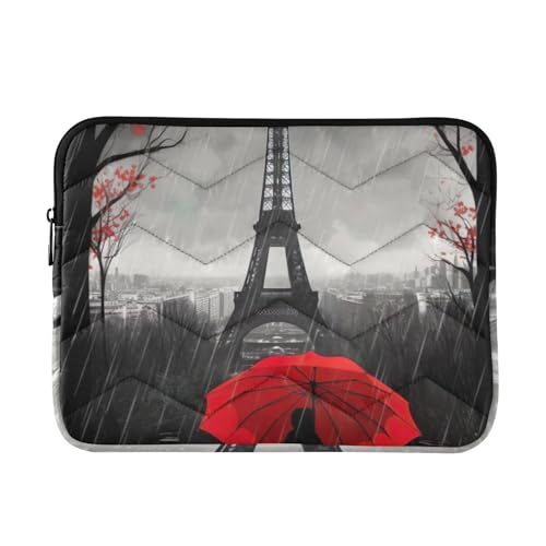 Funda para laptop 13-14 pulg impermeable con diseño Torre Eiffel