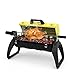Produktbild FEANG Grill Kohlegrill Tragbare Edelstahl Raucher BBQ 3 Personen oder mehr Grill für Picknick Camping Kochen Grillwerkzeug (Color : Yellow)