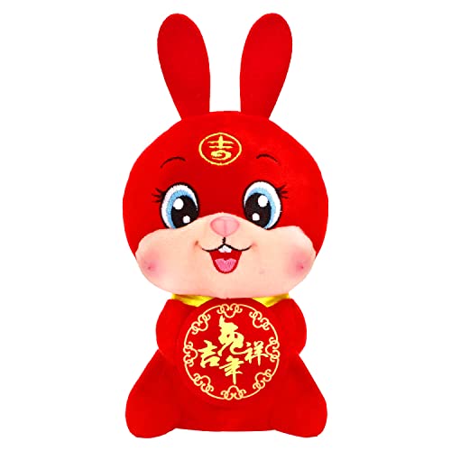 Jhkim 2023 Chinese New Year Rabbit Mascot Zodiac Bunny Plush Stuffed Animals Lunar New Year Decorations For Year Of The Rabbit, 8 Inches #TOP10
