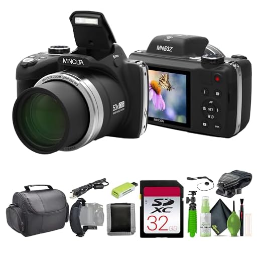 MINOLTA MN53Z 16 MP Digital Camera Bundle