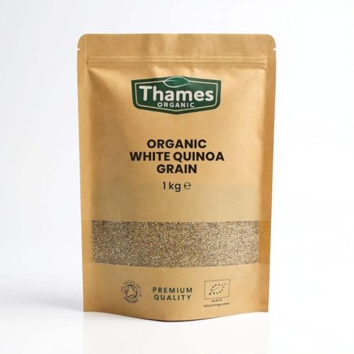 Thames Organic Organic White Quinoa Grain - Nutrient-Rich Superfood, Sustainably Grown, High Protein 1kg