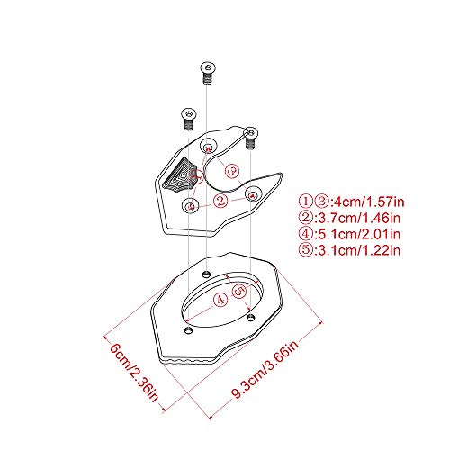 Support de latérale moto or haute précision compatible ER6N et ER6F - 4