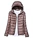 Produktbild Pengniao Damen leichte daunenjacke mit kapuze ultra light stopfbarer gefüllt coat parka gesteppte padded puffer jacket mittel khaki