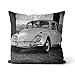 poduszka vw chrząszcz oldtimer klasyczna poduszka nadruk żółte lniane poduszki salon poduszka dekoracyjna kwadratowa dzieło sztuki 50 x 50 cm
