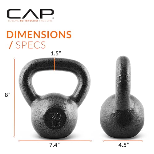 Image of CAP Barbell Cast Iron Kettlebell - Singles and Sets, Multiple Weight Choices