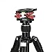 Camera Photography Tripod Leveler Tri-Wheel Leveling Base,Aluminum Alloy Bubble Level and 3/8 inch Screw, 3 Dials with +/-5 Degree Precision Adjustment for DSLR Camera